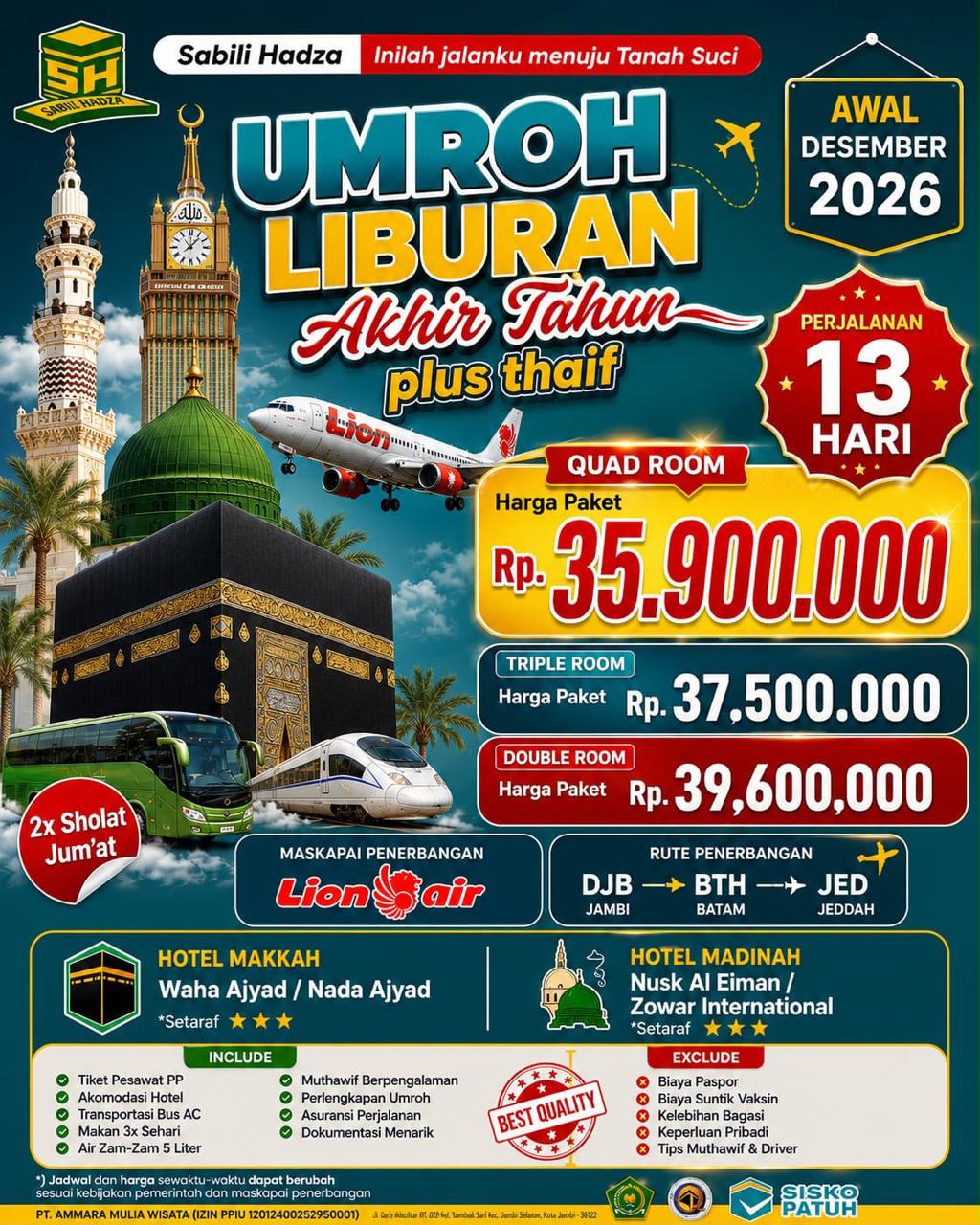 Umroh Liburan Akhir Tahun