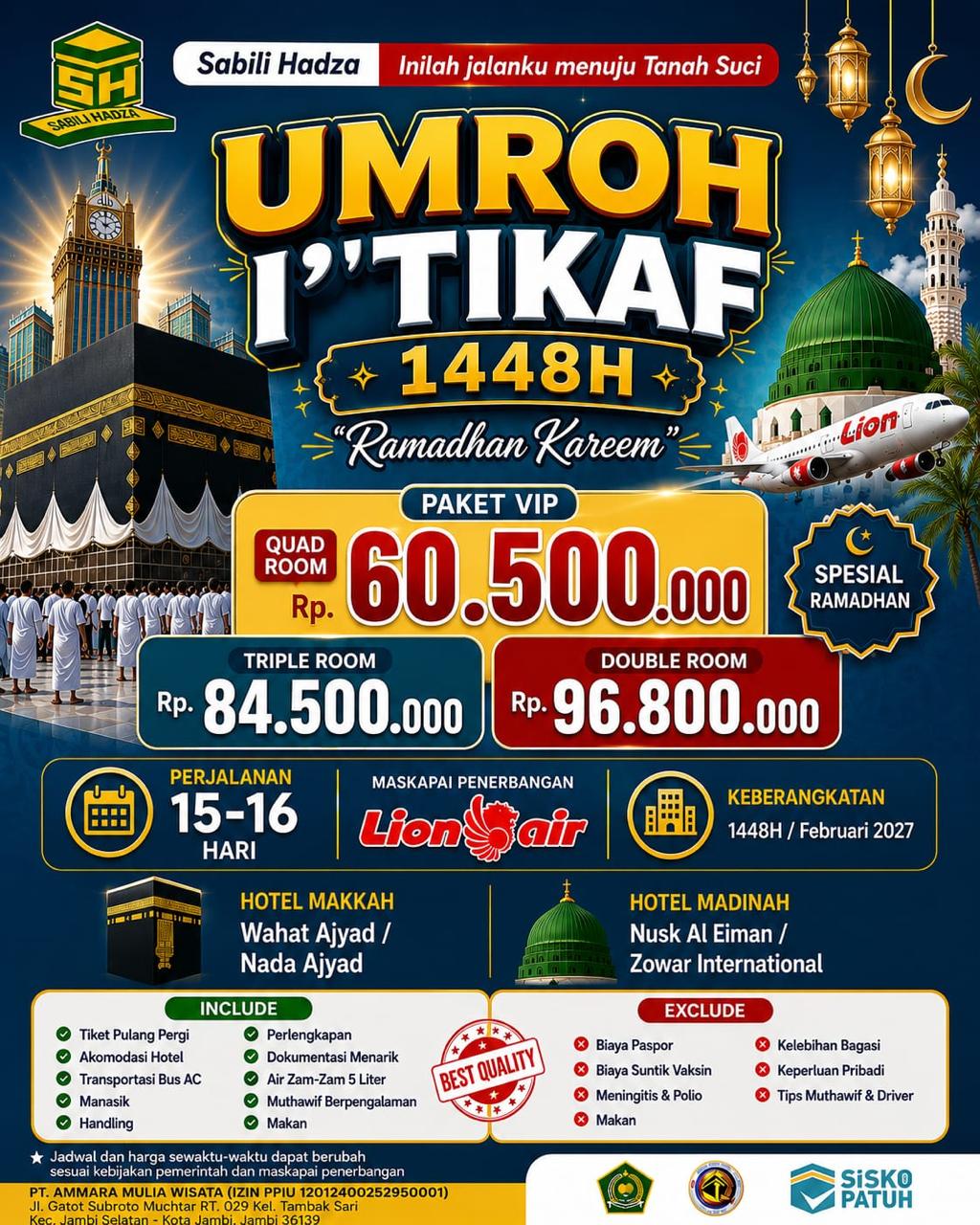 Umroh I'tikaf 1448H