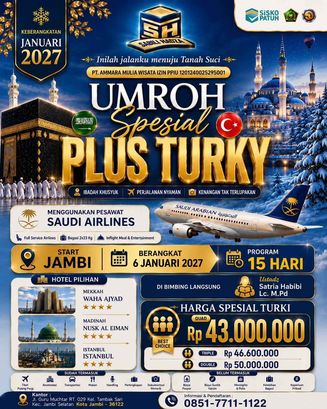 Umroh Spesial Plus Turkiy 2027